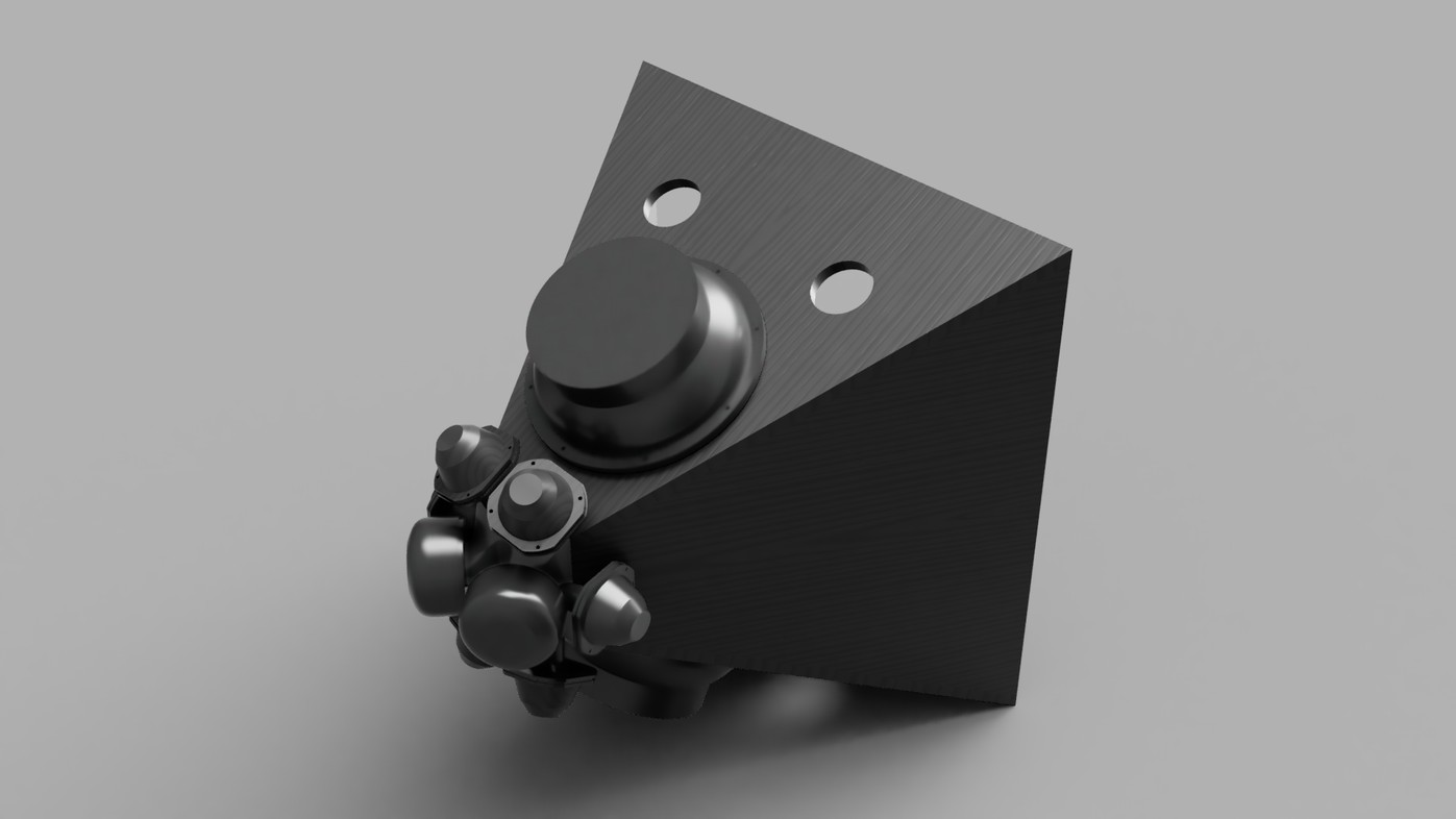 Rear view of the horn with drivers