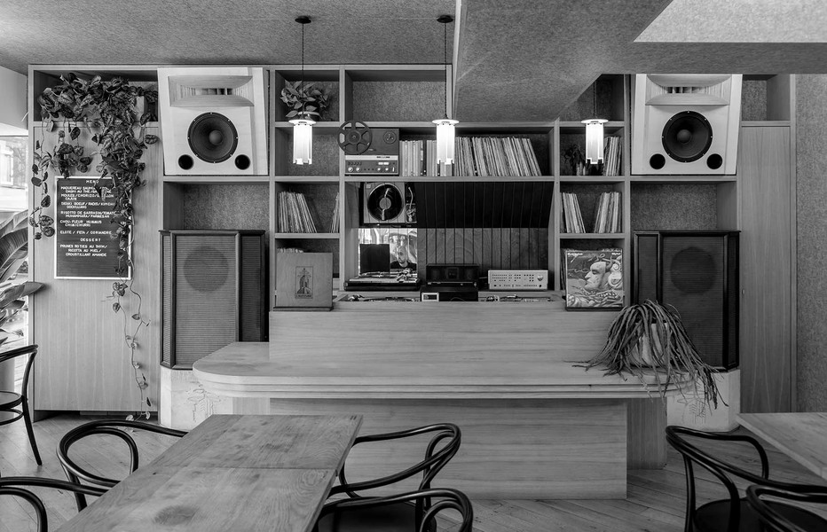 Interior of Altitude with our custom speaker installation